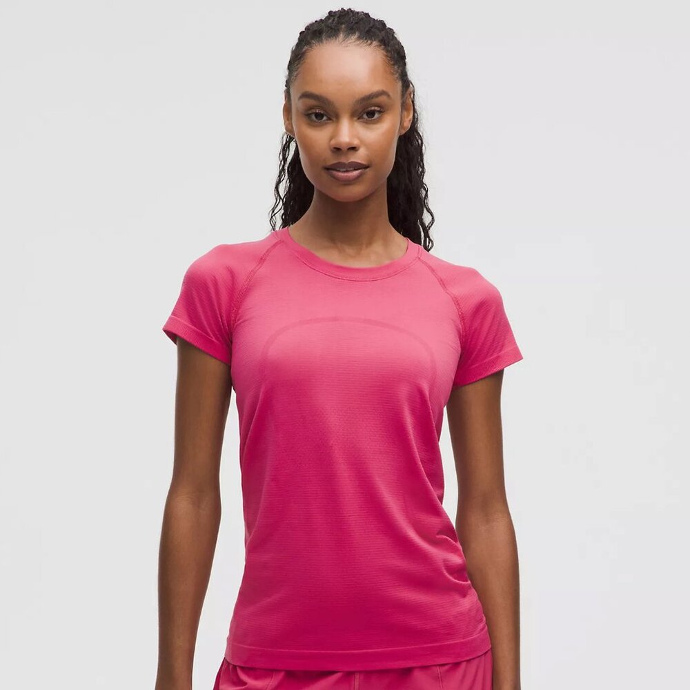 lu lu lemon athletica pink tee